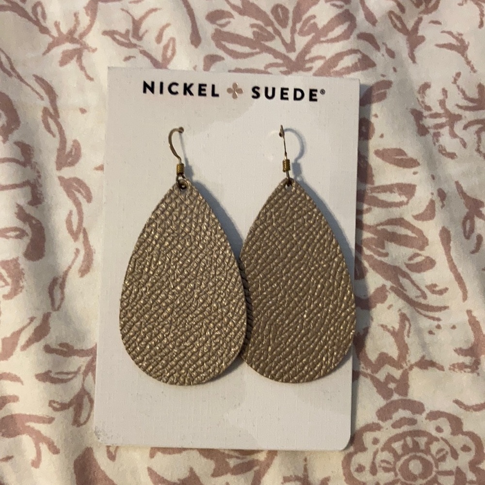 Real leather earrings